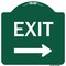 Signmission Exit With Right Arrow Heavy-Gauge Aluminum Architectural Sign, 18" H, 18" L, GW-1818-9842 A-DES-GW-1818-9842 - alternate 1